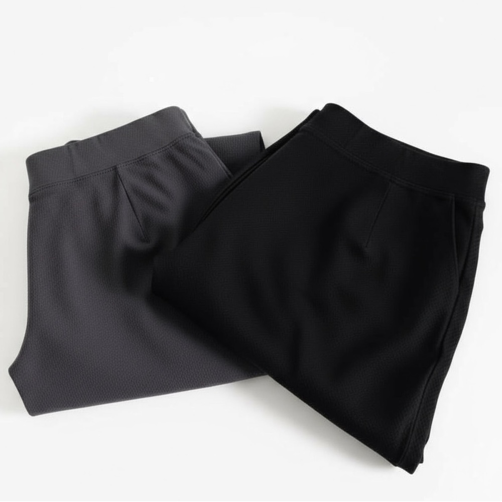 Eileen Fisher Pull-On Pants Bundle – Size M – Black + Grey (RN78121)